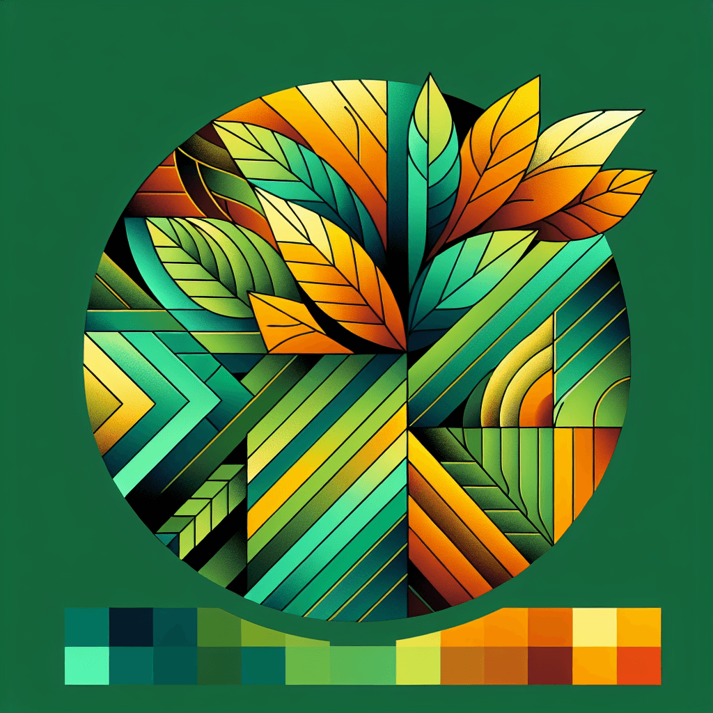Geometric abstract with vibrant gradients