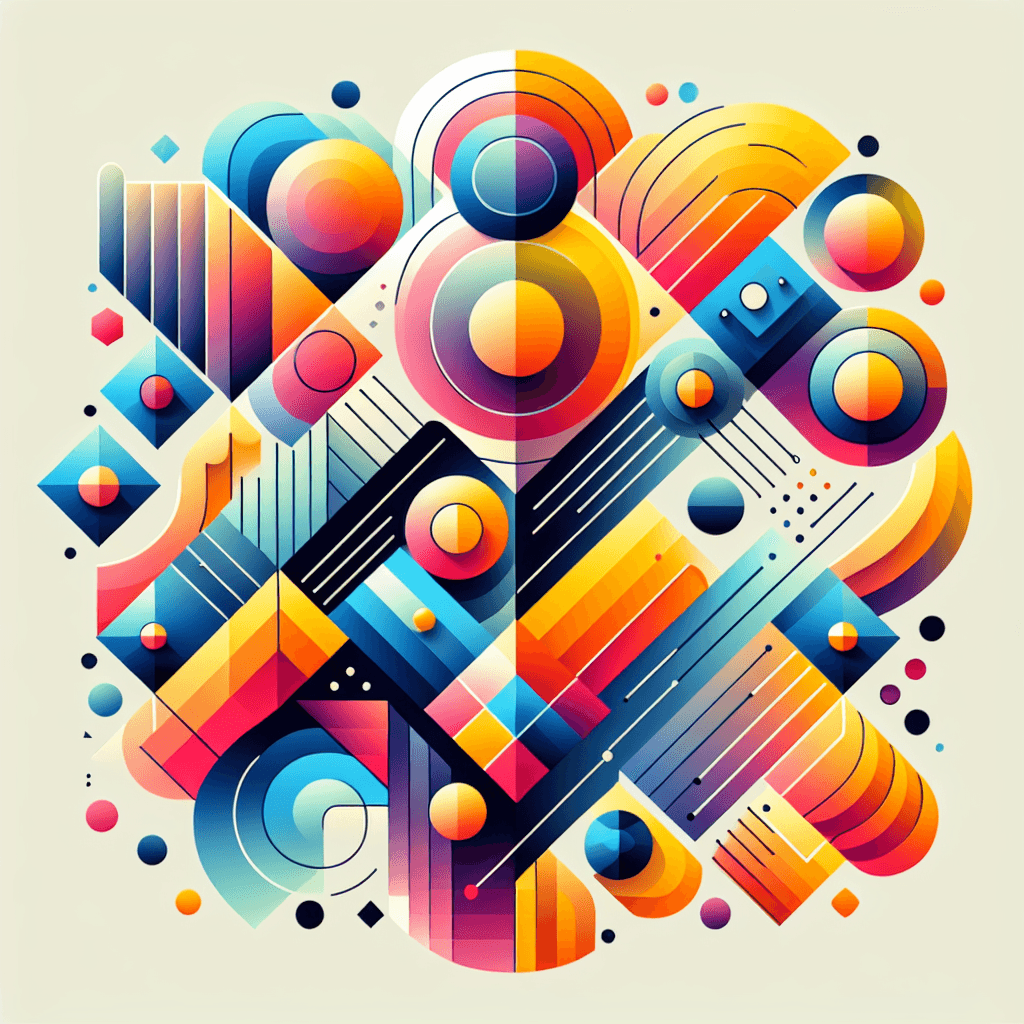Geometric abstract with vibrant gradients